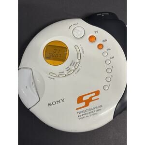 Sony Walkman D-FS601 S2 Sports Portable CD Player AM/FM/TV/Weather Tested/ Works